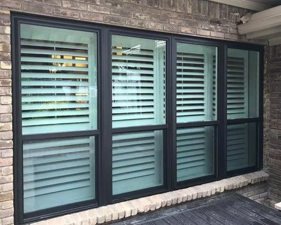 Black framed windows