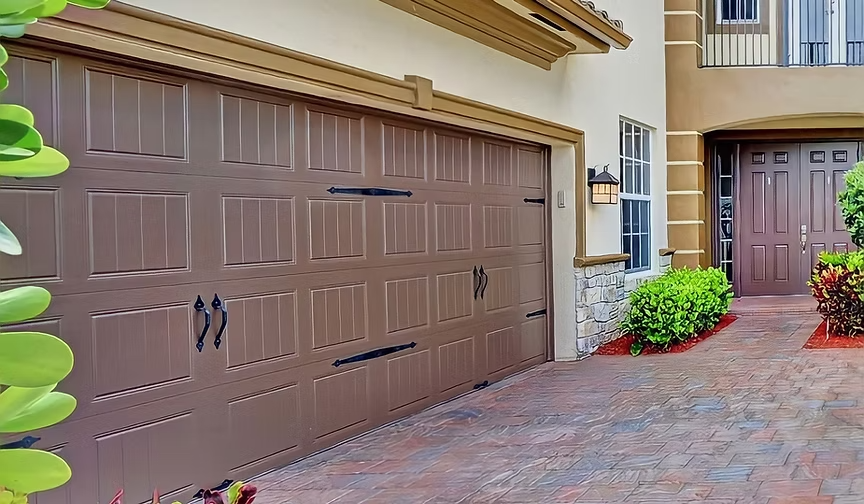 Brown garage door