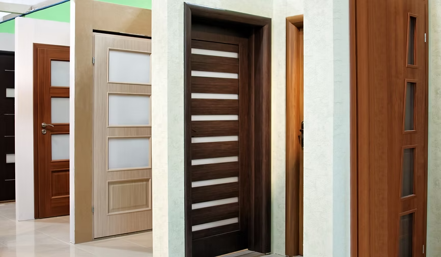 Modern front wood doors
