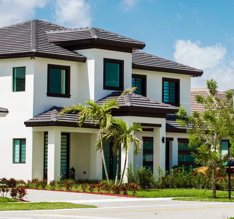 Modern two-story house exterior